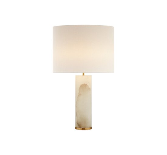 null - Lineham Table Lamp Crystal and Antique Brass