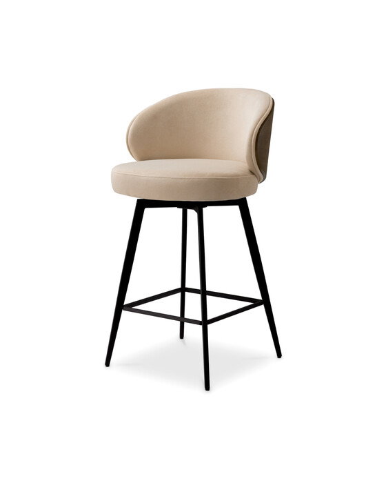 Camerota barstol sabino beige/valnöt | Möbler - Stolar - Barstolar | Möbelexperten