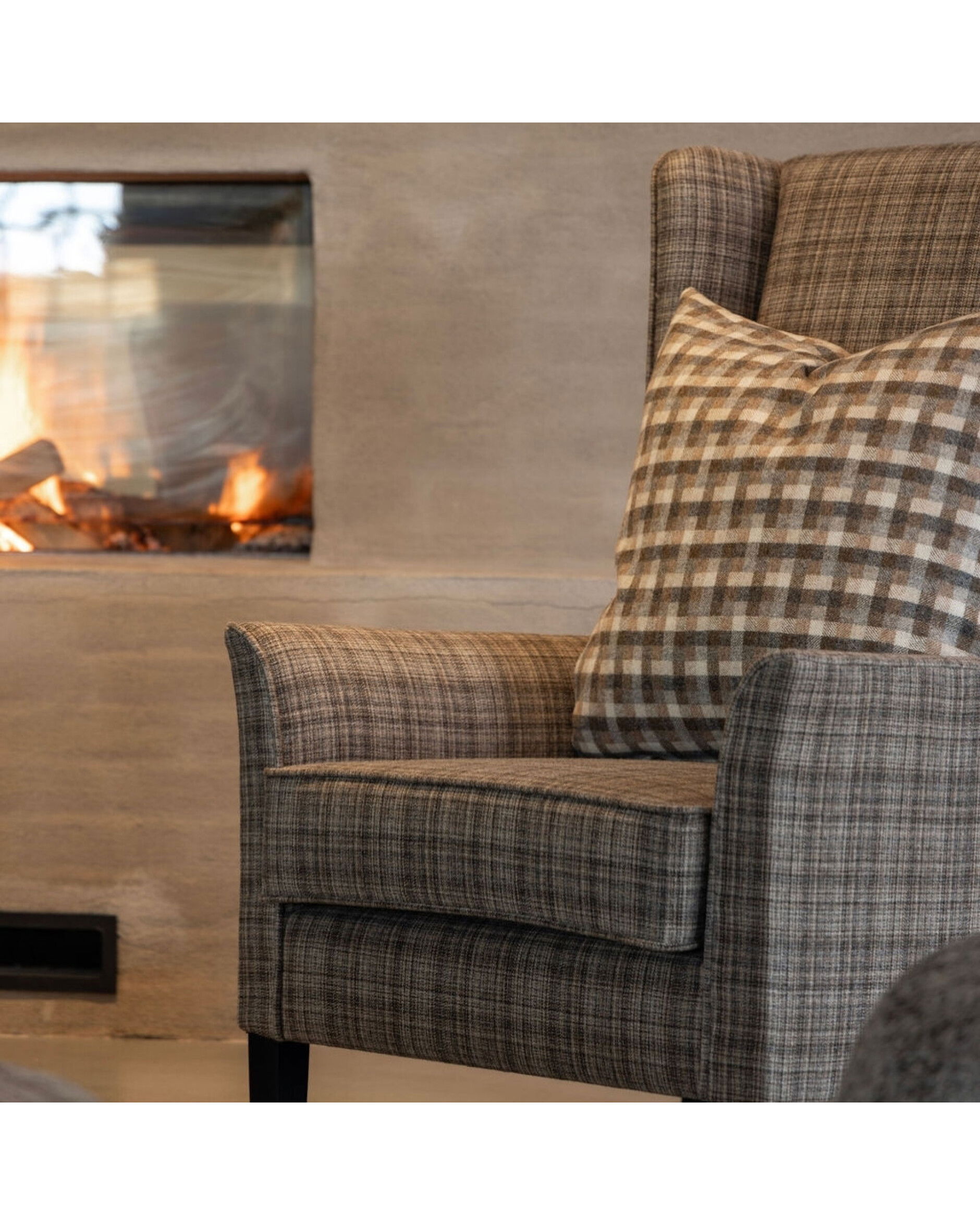 Fraiser Cushion Cover Plaid Brown