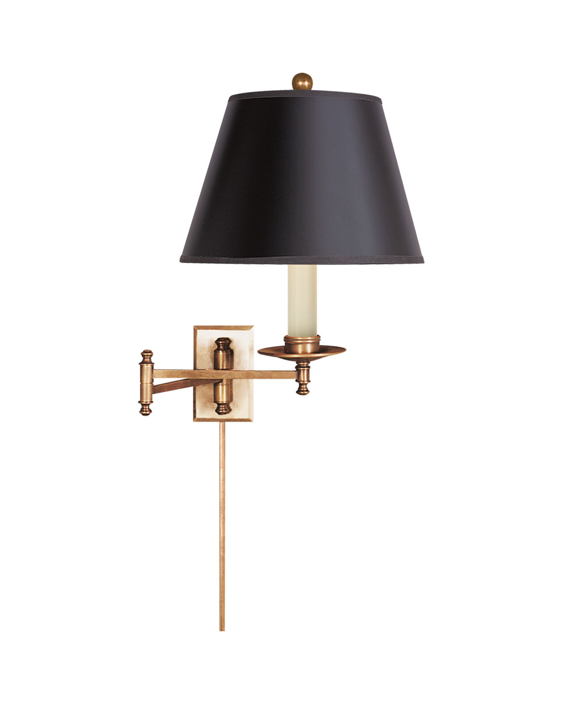 Dorchester vägglampa antik mässing/svart