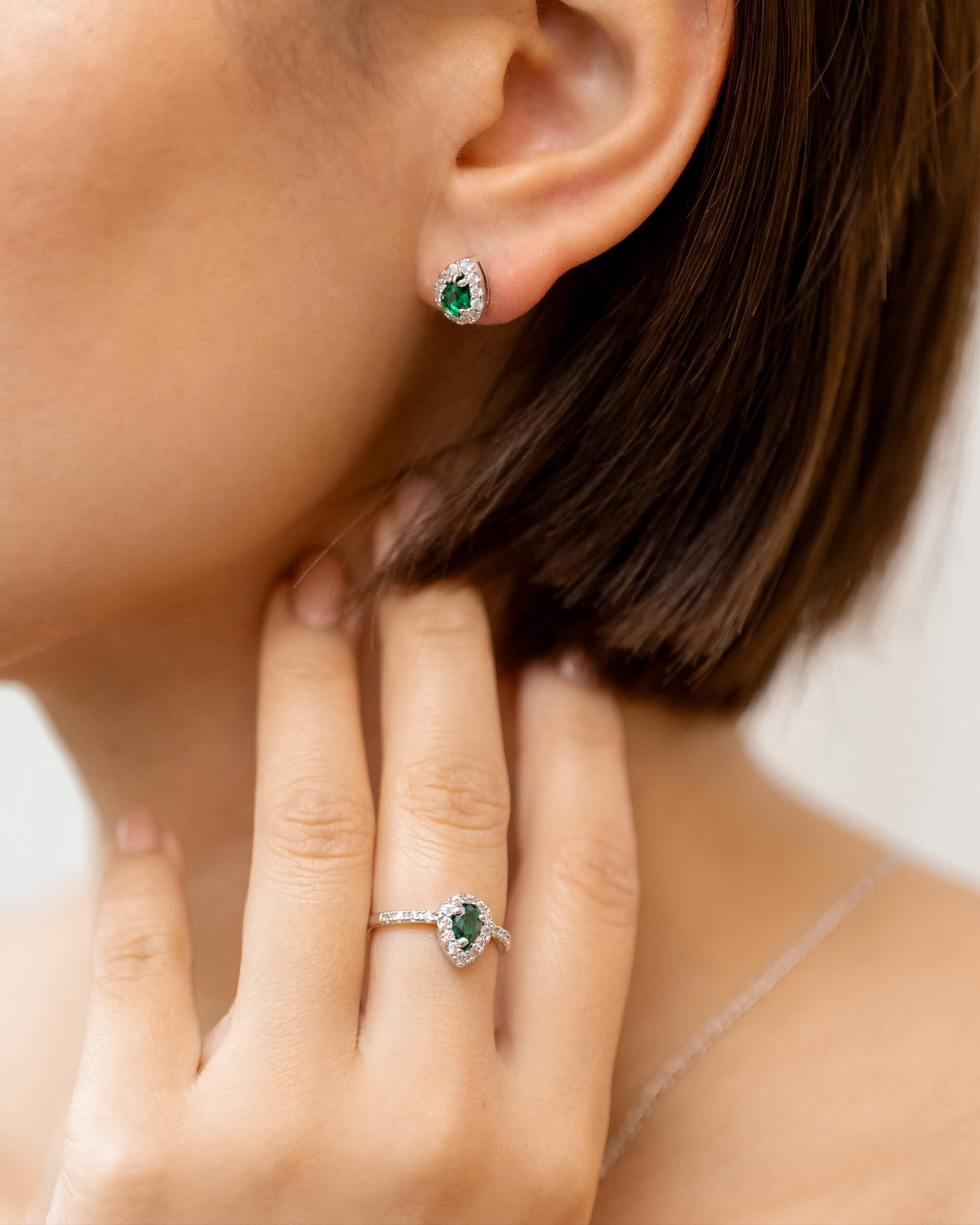 Bianca örhängen emerald