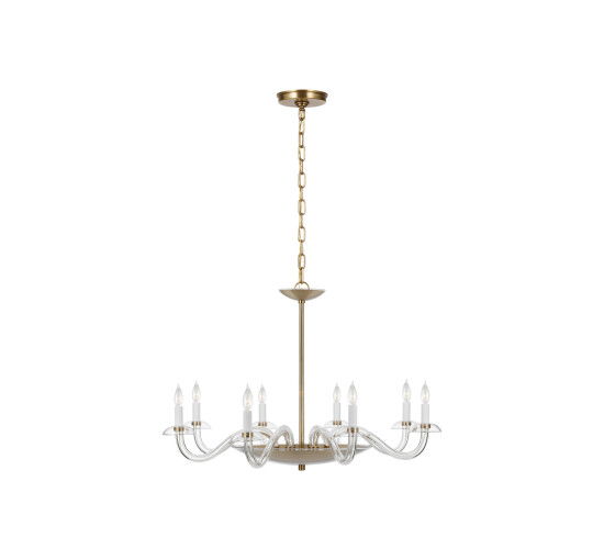 null - Brigitte Chandelier Polished Nickel L