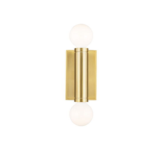 null - Beckham Modern Double Sconce Nickel