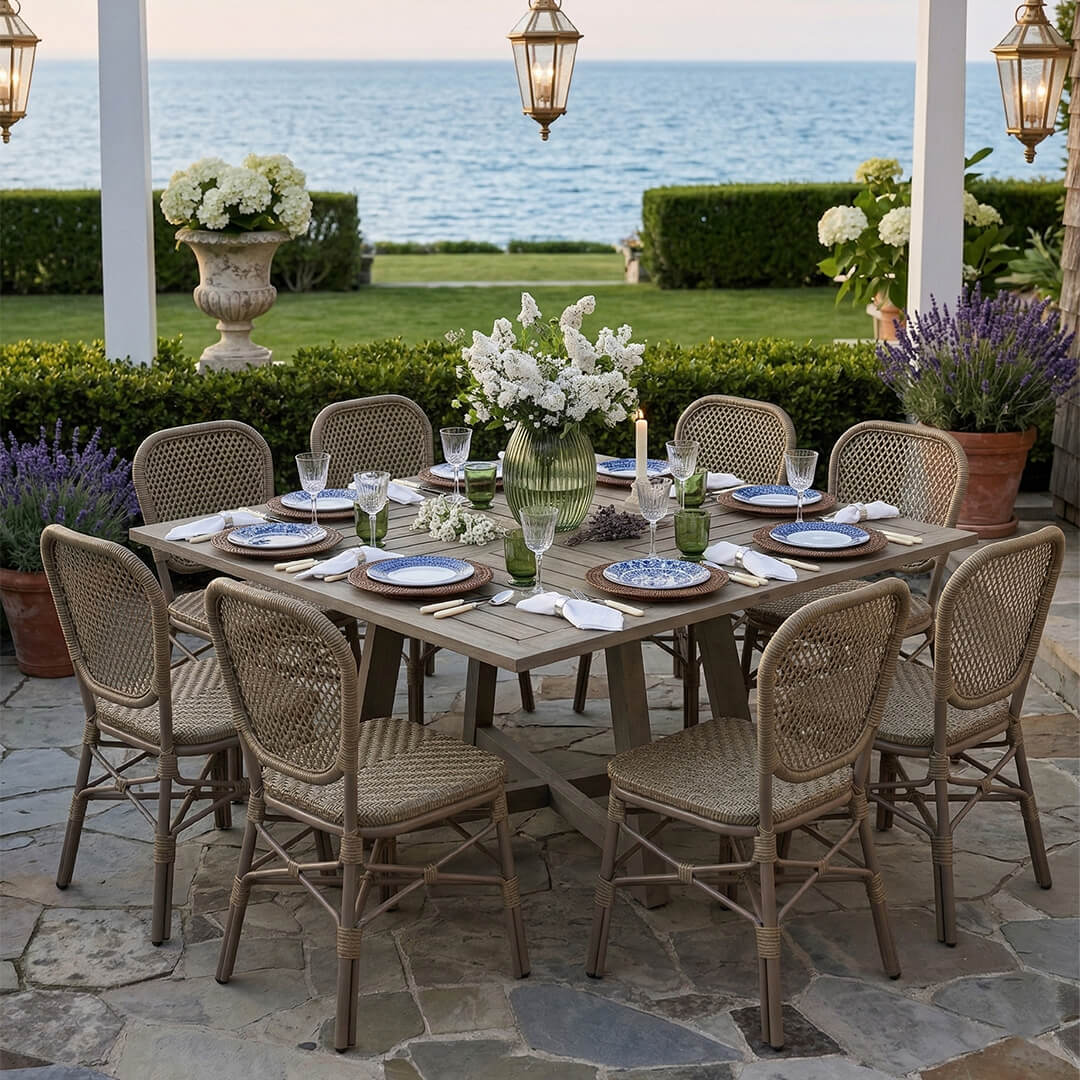 Marlow eettafel met Bianca stoelen