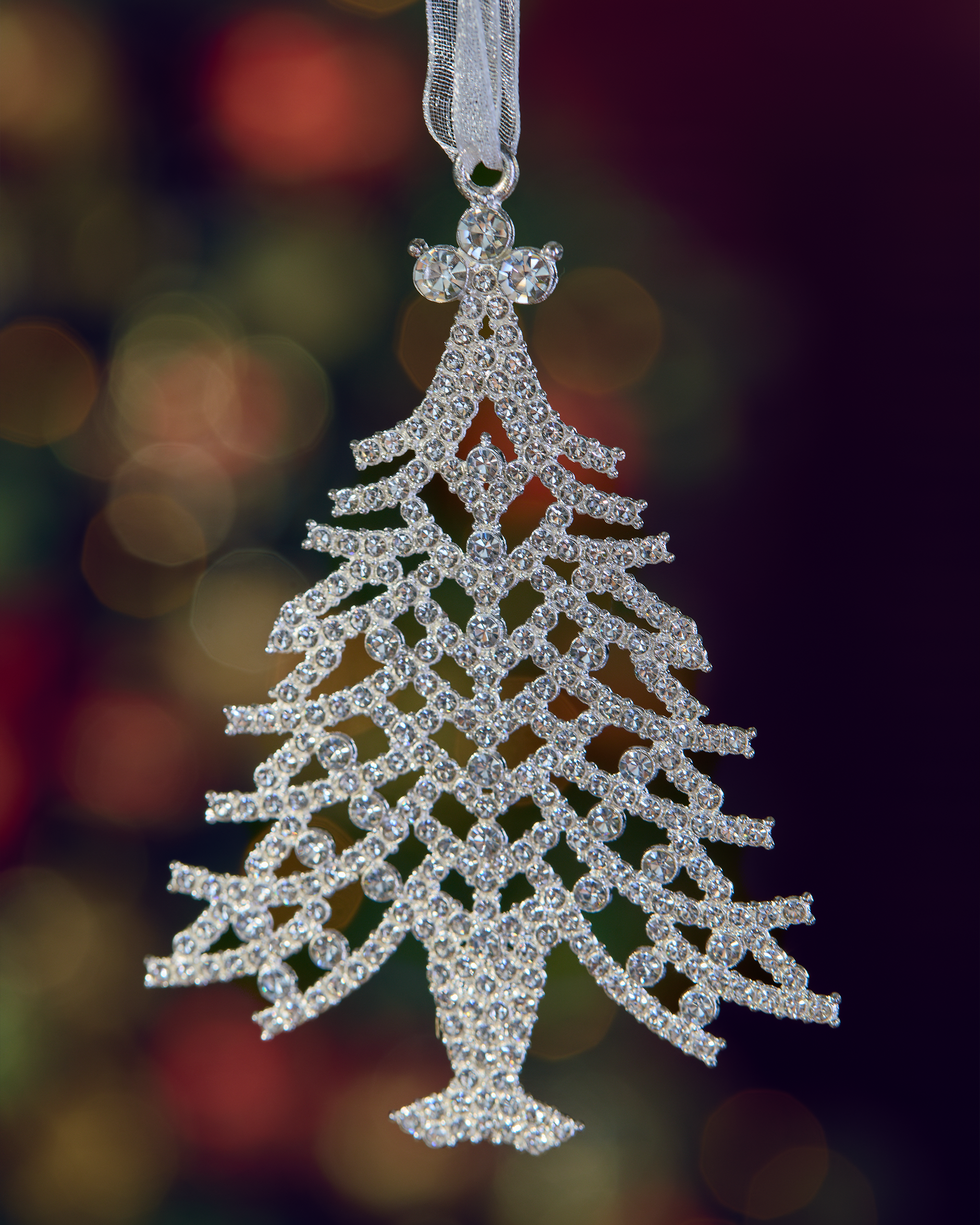 Frost kerstboomdecoratie zilver