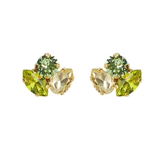 Gold - Ana Earrings Lime Combo