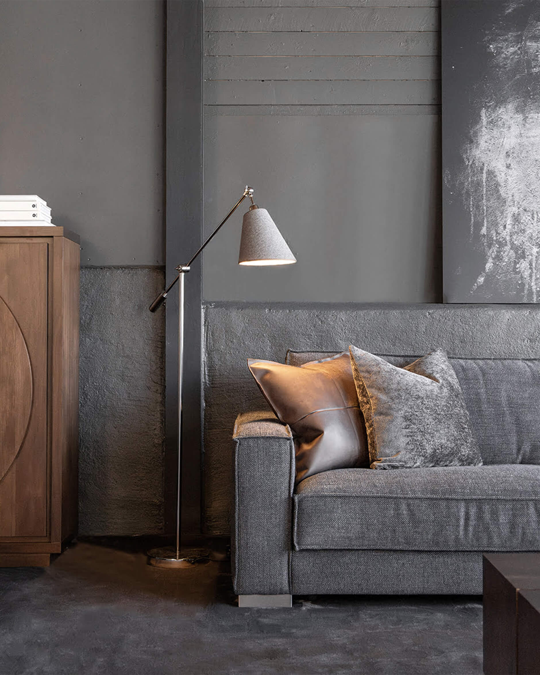 Armando golvlampa svart nickel