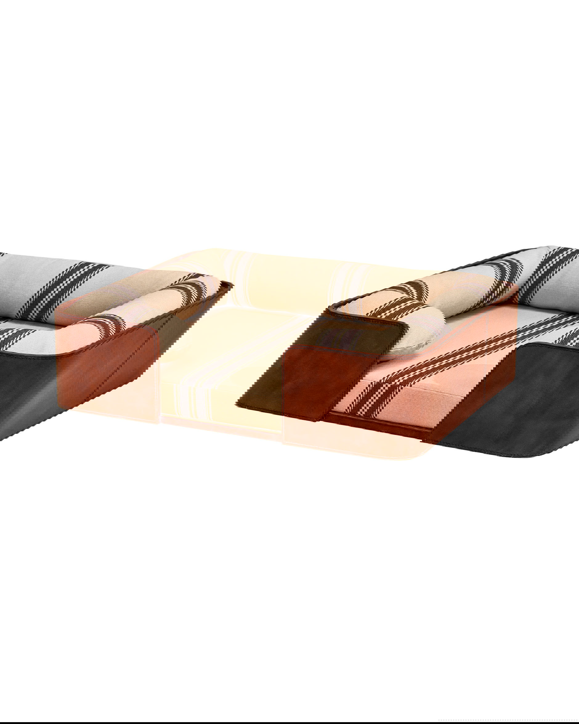 Kensington Dog Bed Boathouse Ticking