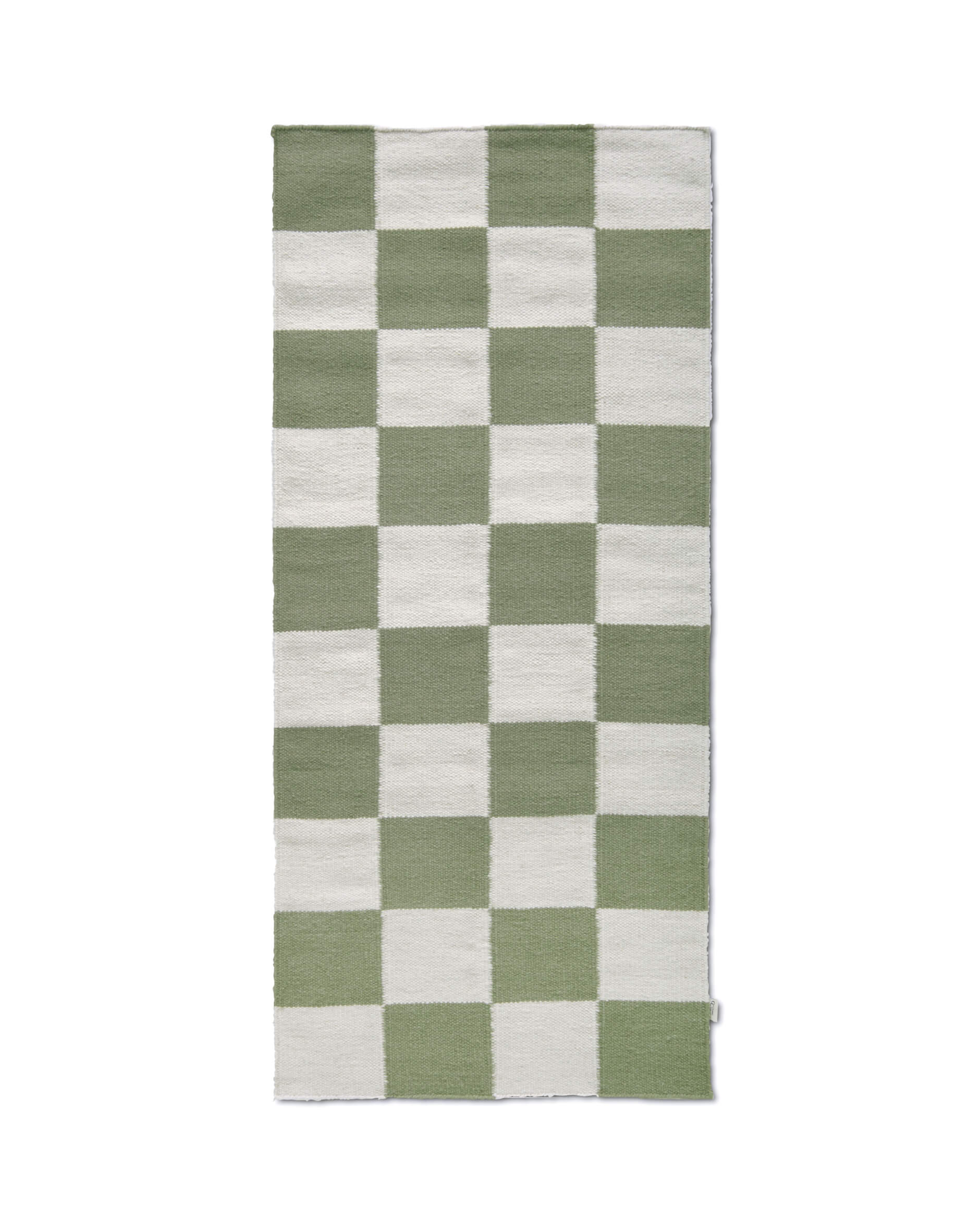 Square gångmatta vit/grön