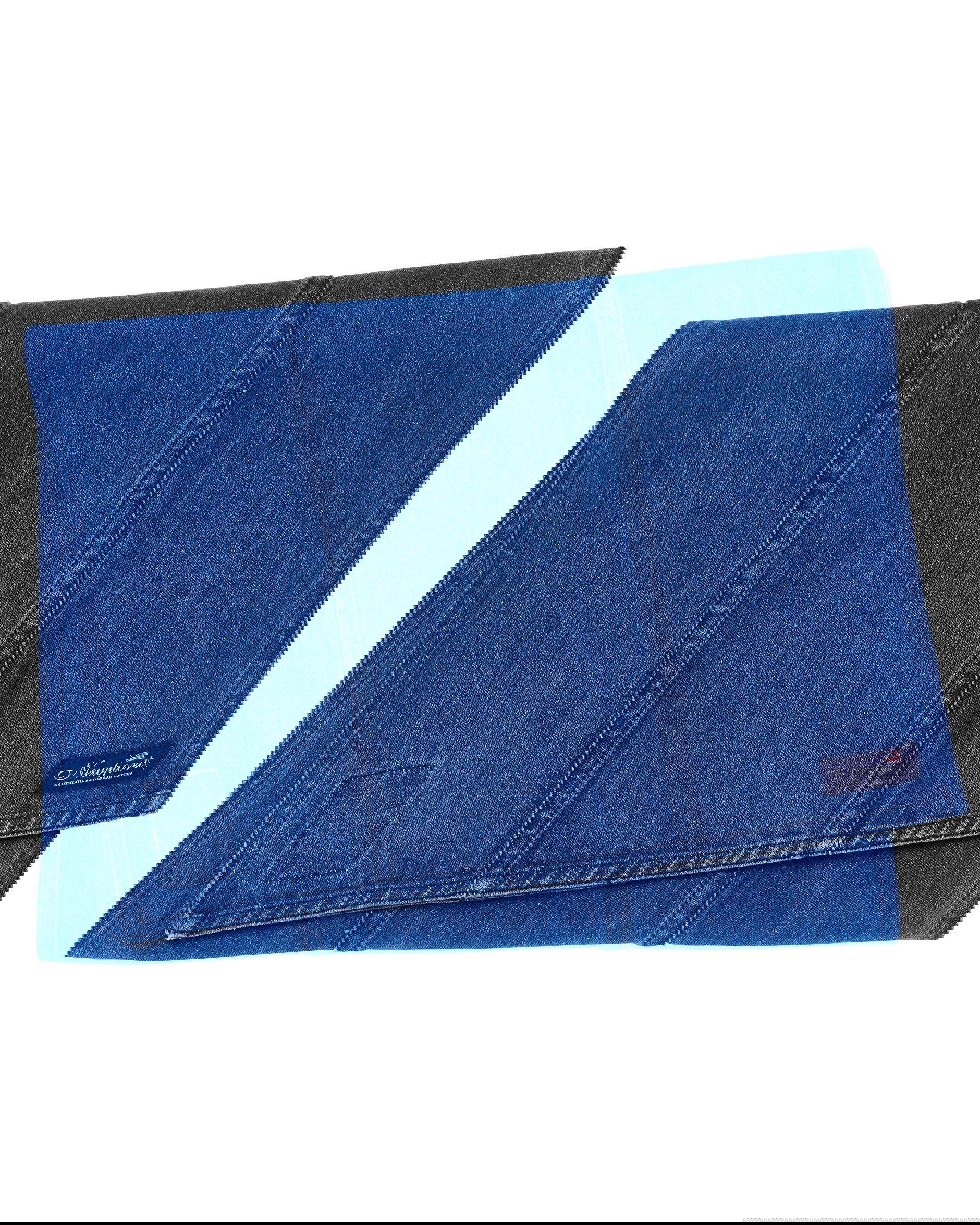 Denim table runner blue