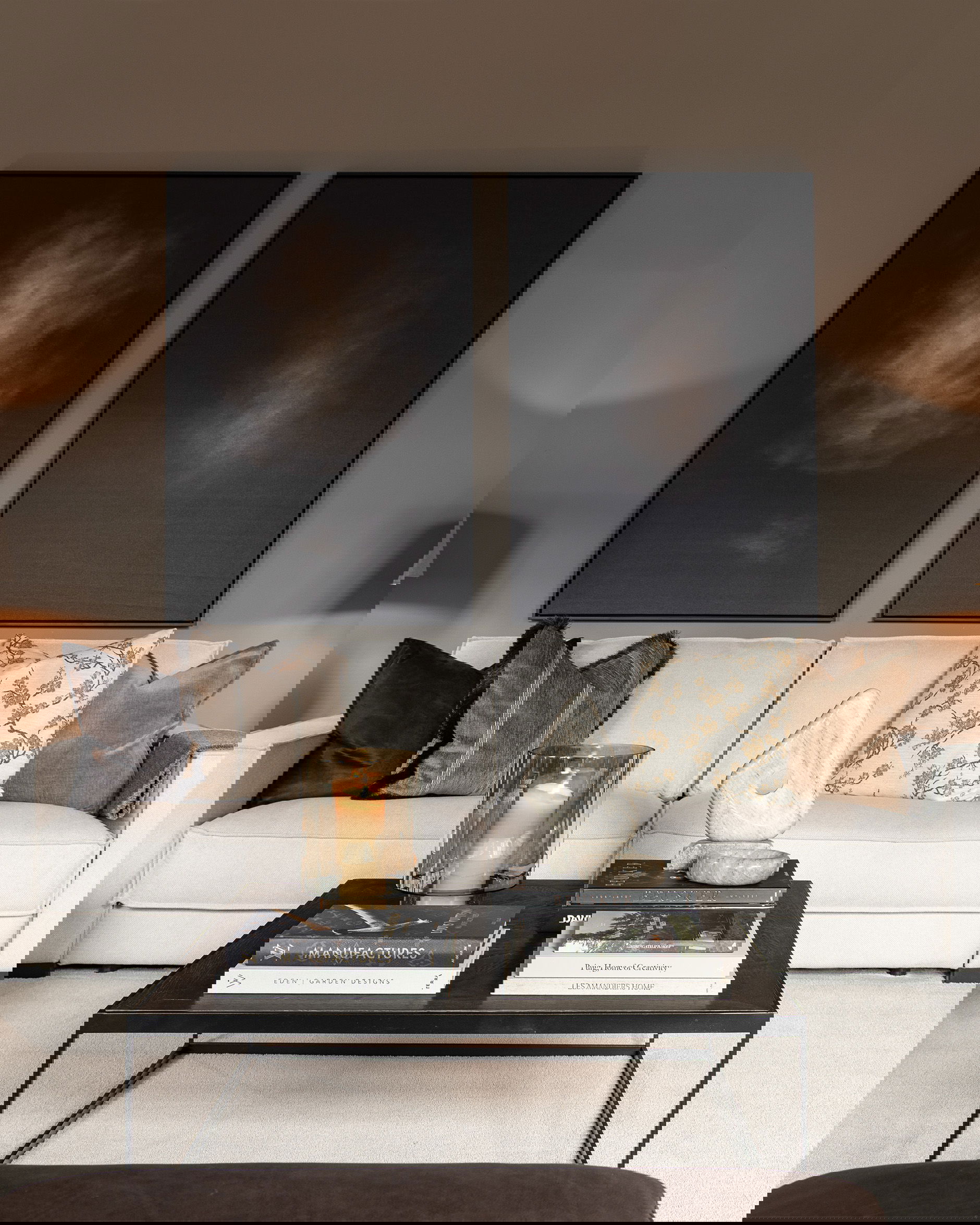 Sakura cushion cover brandy