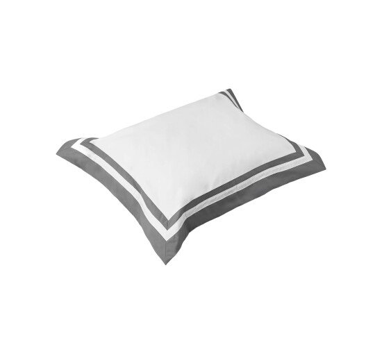 White/Grey - Belgravia Pillowcase Grey/white