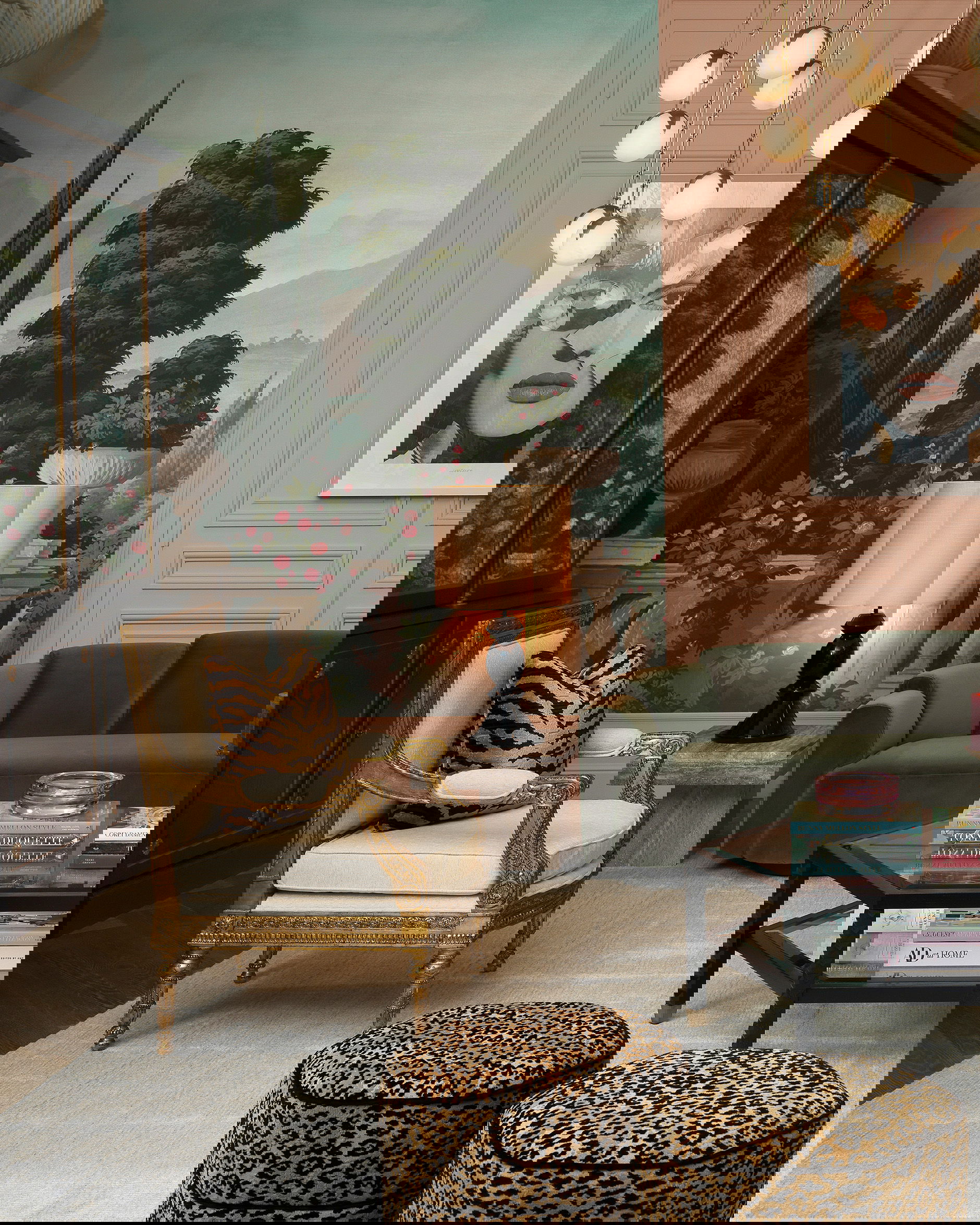 Dionne tafellamp zwart/wit