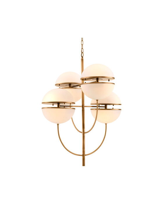 Spiridon 4 taklampa mässing