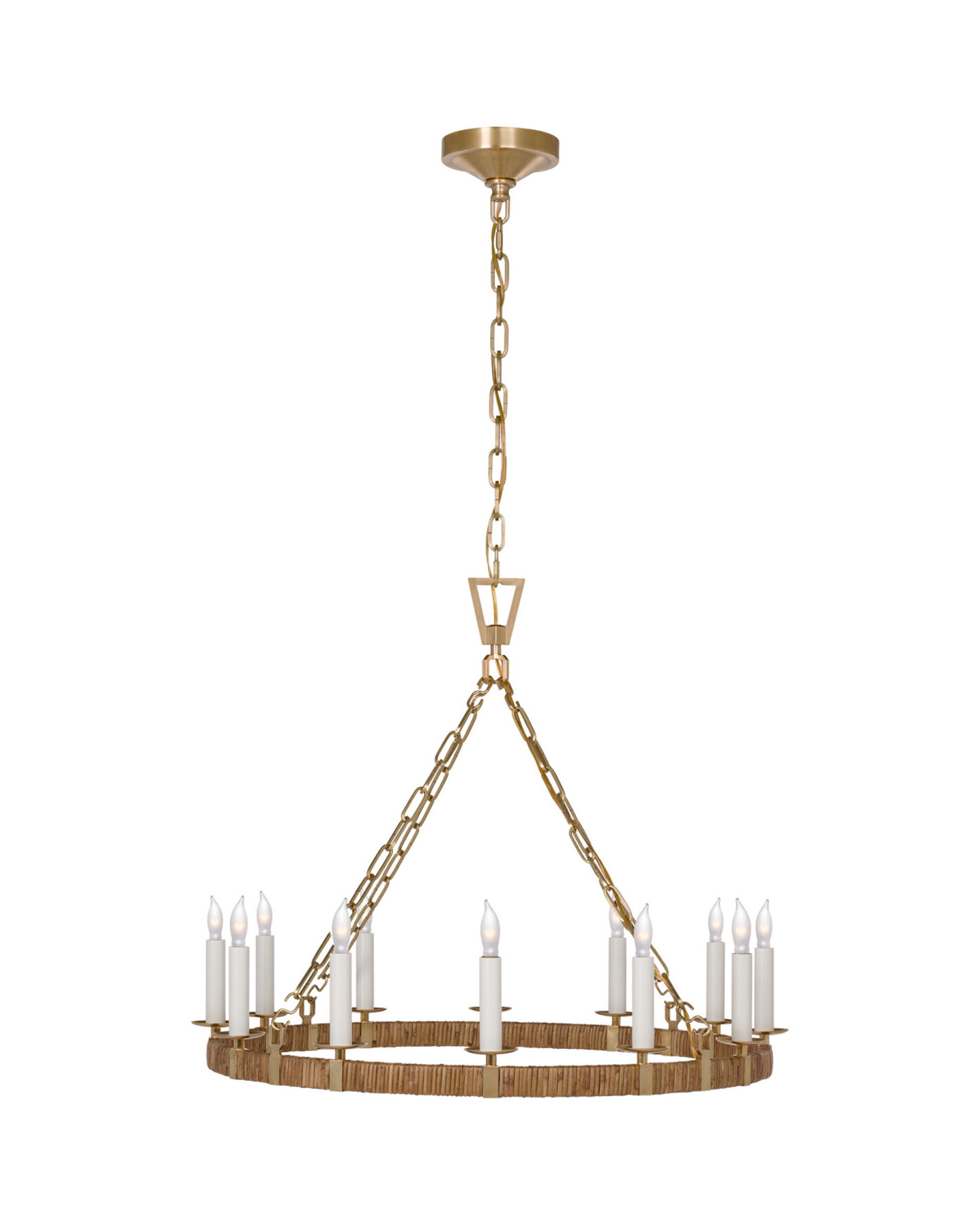 Darlana wrapped taklampa rund mässing M