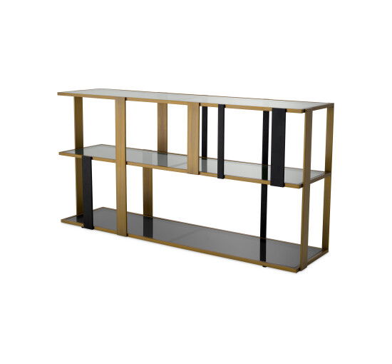 Clio cabinet brushed brass low