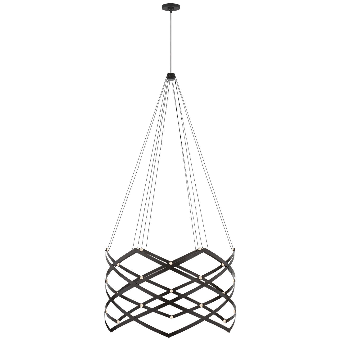 Interlace Expandable Chandelier Matte Black