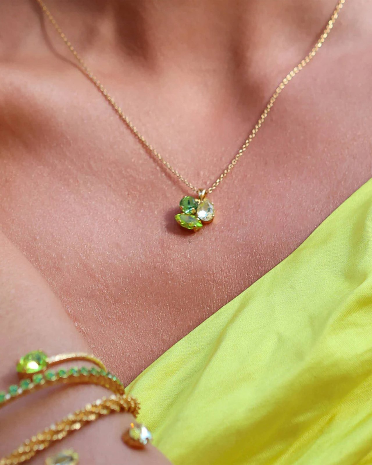 Ana Necklace Lime Combo