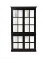 Seethrough vitrinekast modern black / classic white