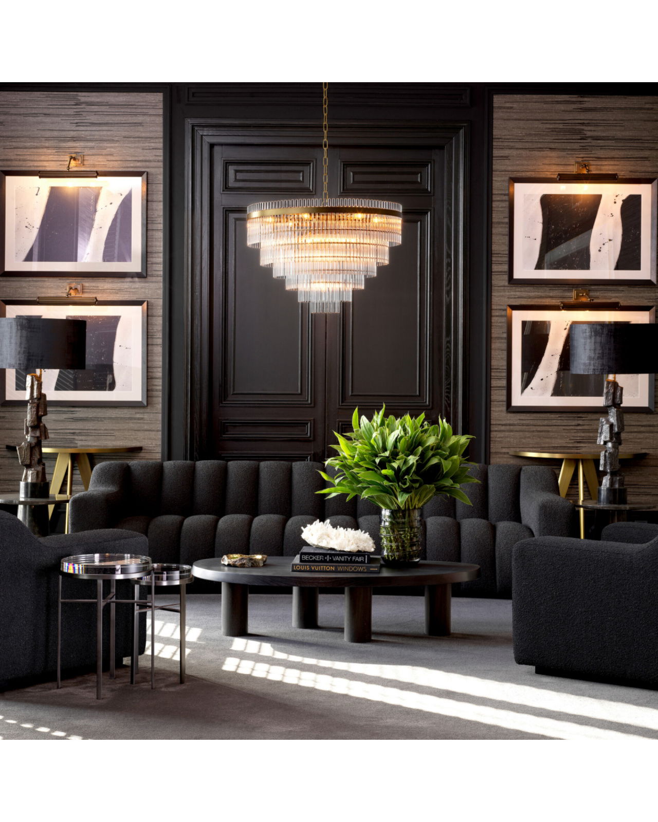 East Chandelier Antique Brass