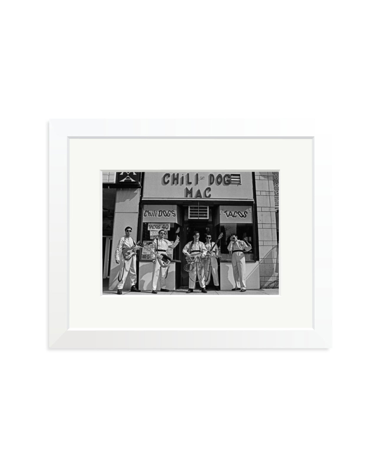 Devo at The Chili Dog Mac in Akron 1978 White / Small