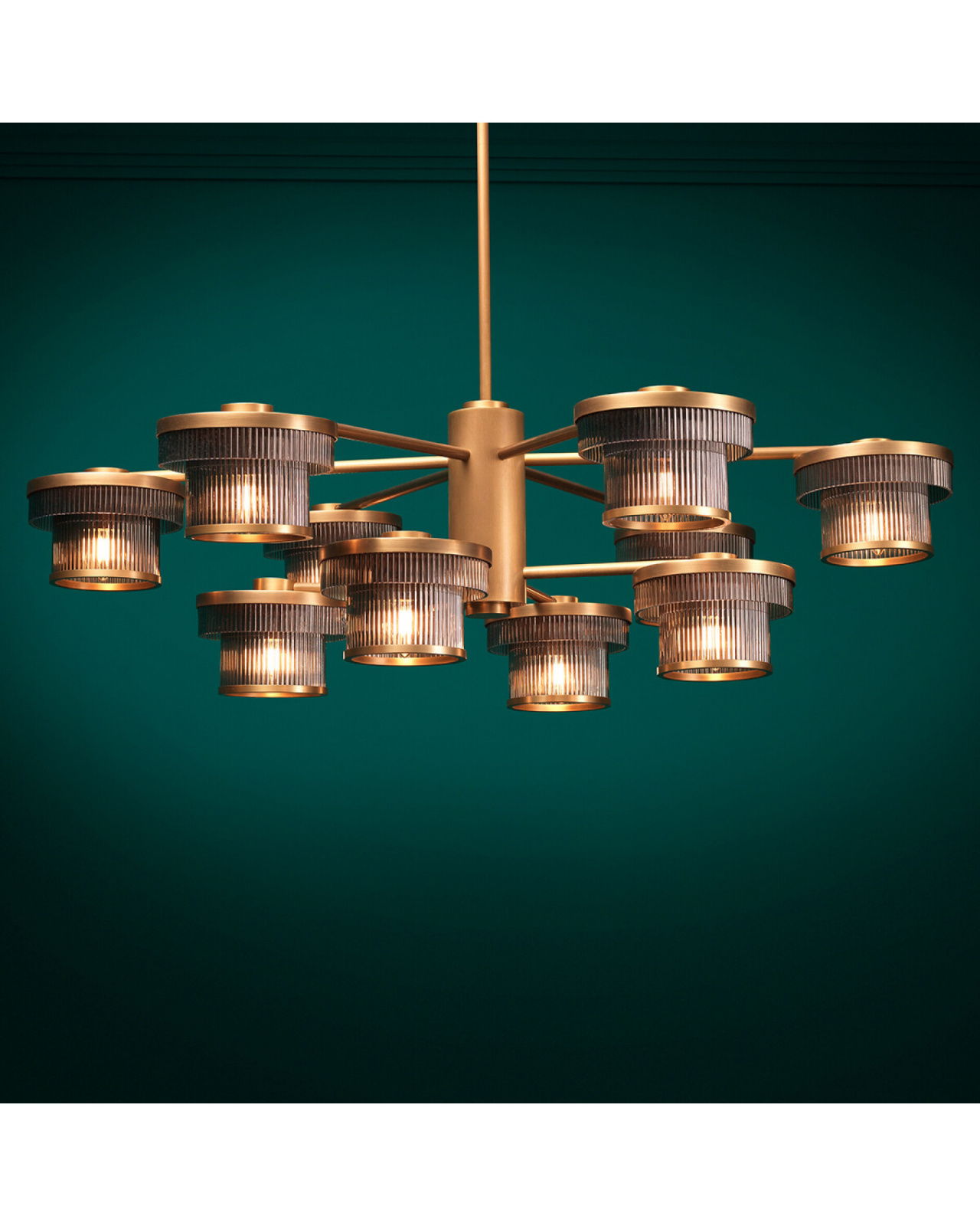 Andromeda kroonluchter antiek messing