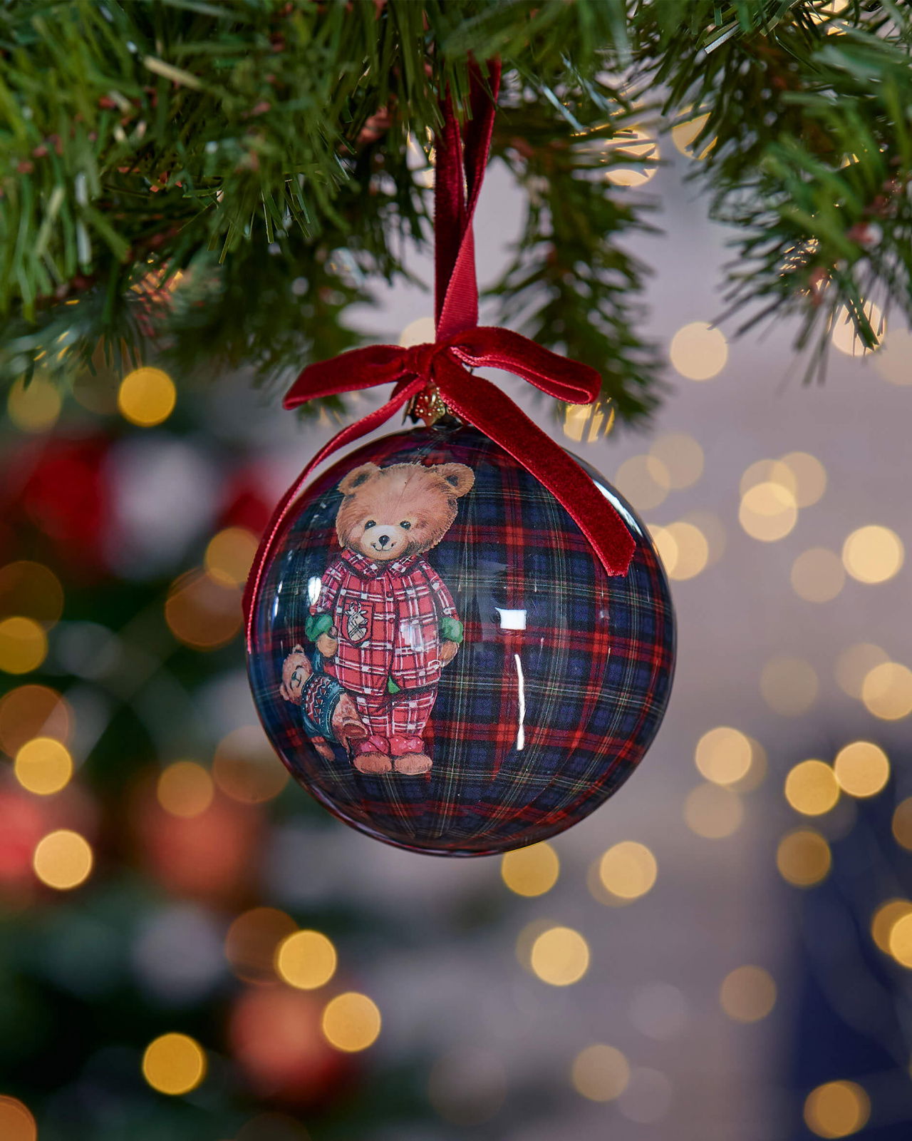 Ted Bauble Blue 8cm