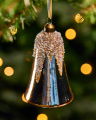 Isoble glazen kerstklok kerstboomversiering goud