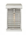 Dunmore Small Curved Glass Louver Sconce Polished Nickel