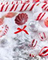 Polka Lollipop Ornament Red/White