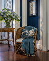 Eliza Floral kussenhoes vintageblauw