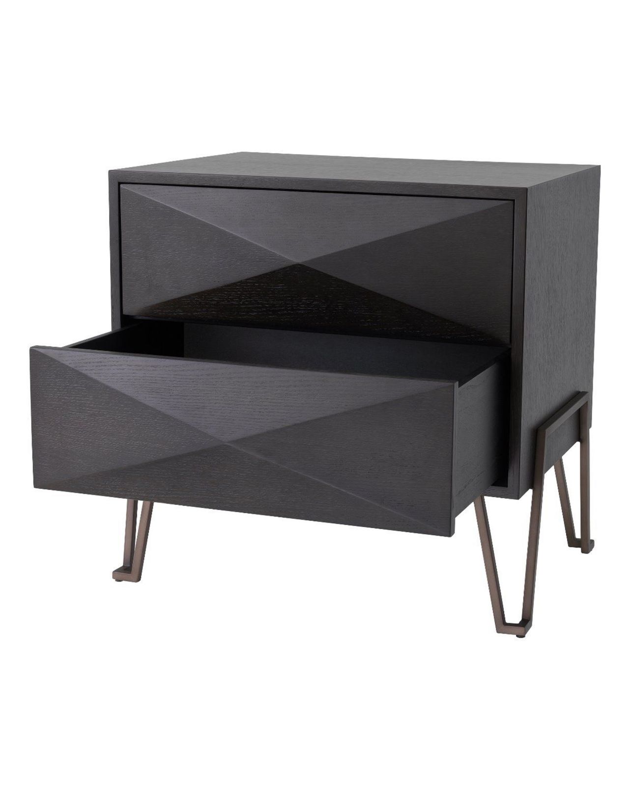 Highland Bedside Table Charcoal