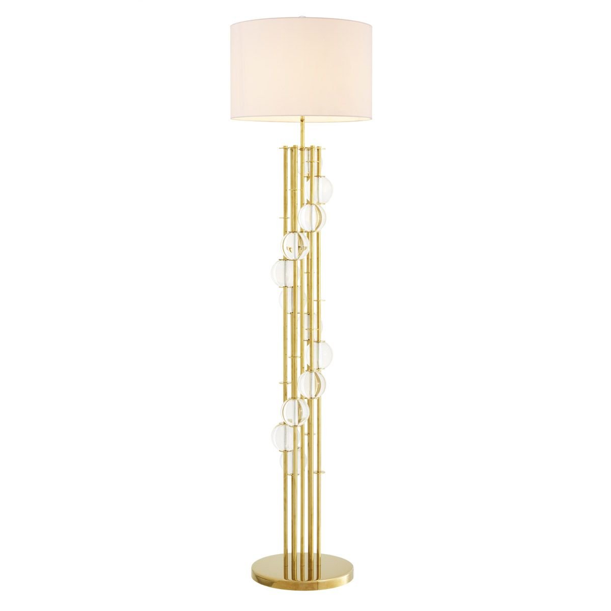 Lorenzo floor lamp gold white