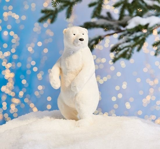 Sara Polar Bear Christmas Decoration White - Newport