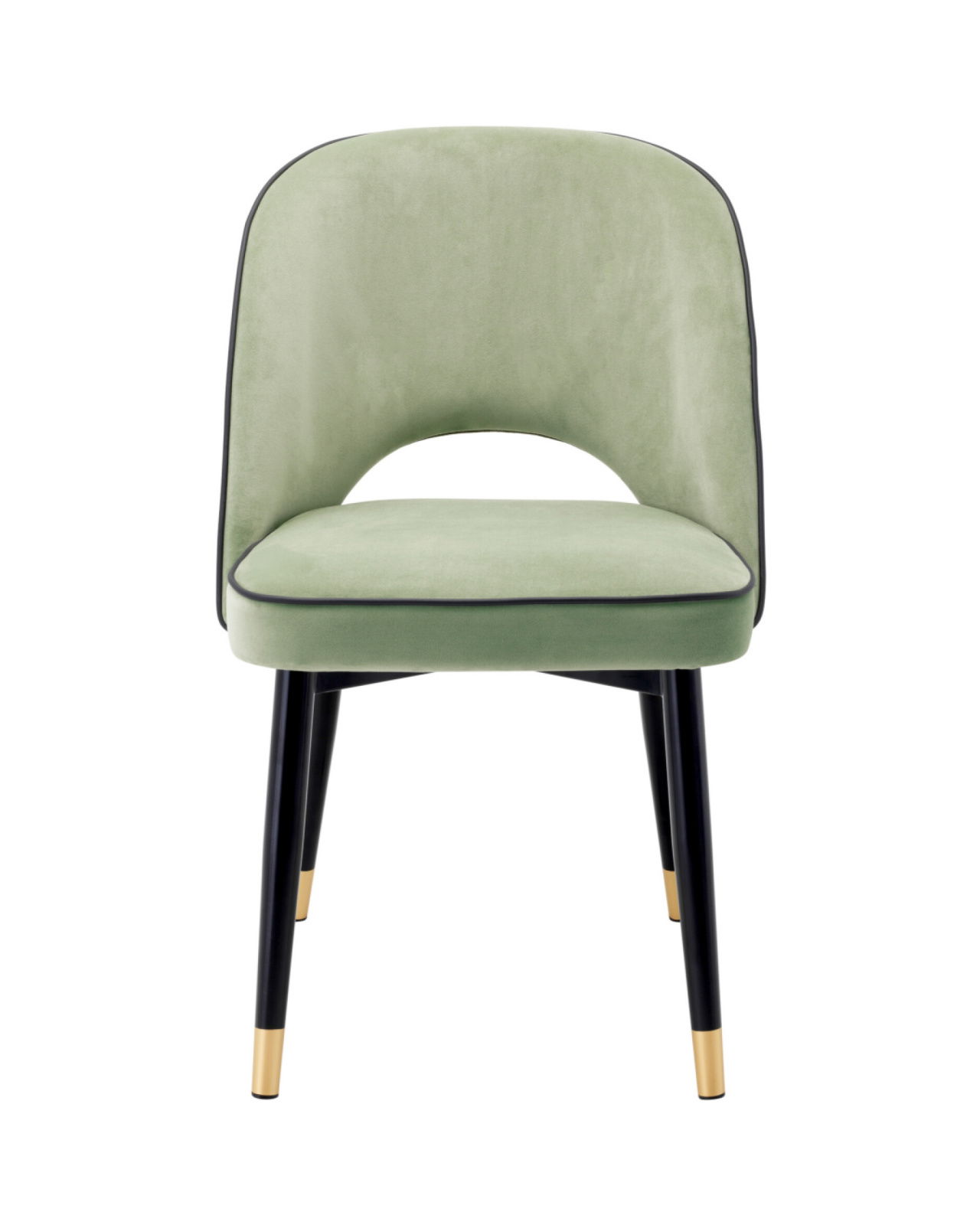 Cliff matstolar savona pistache green velvet 2-set