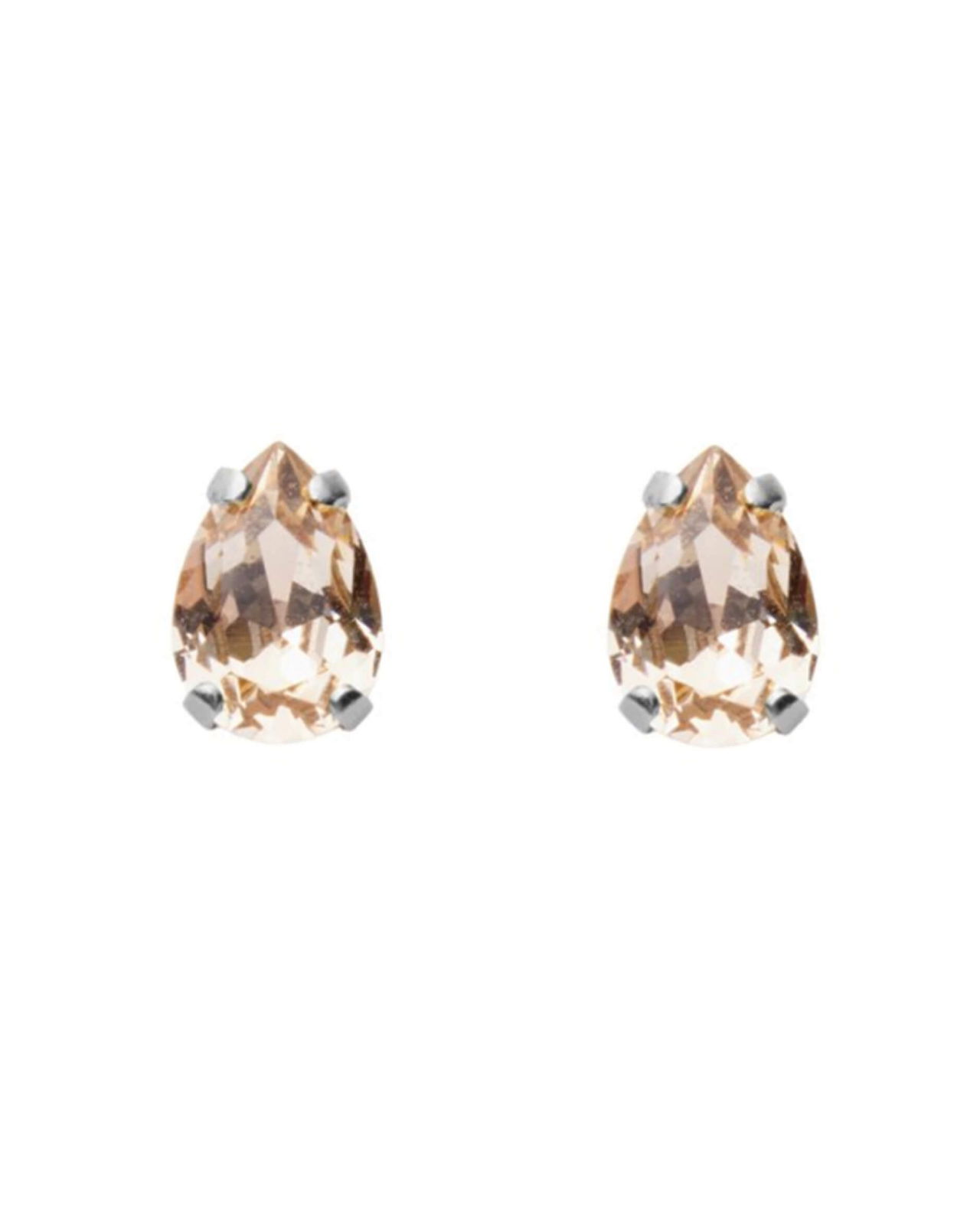 Petite Drop Stud korvakorut light silk rhodium