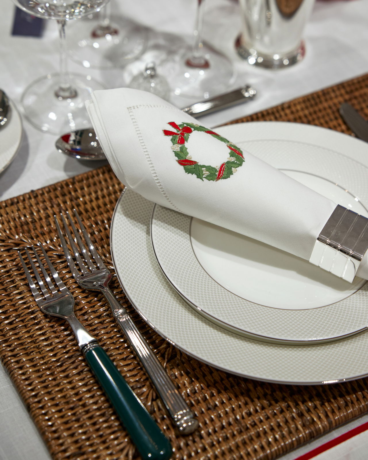 Antique-pöytätabletti, rottinki