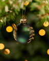 Agnes Bauble Green/Gold 4-pack