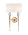 Rockland vegglampe antikk messing