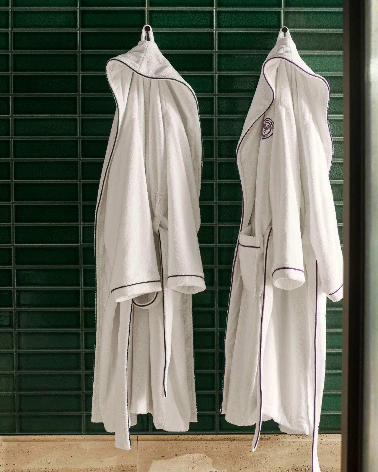 Wimbledon Baseline morgonrock vit/grön