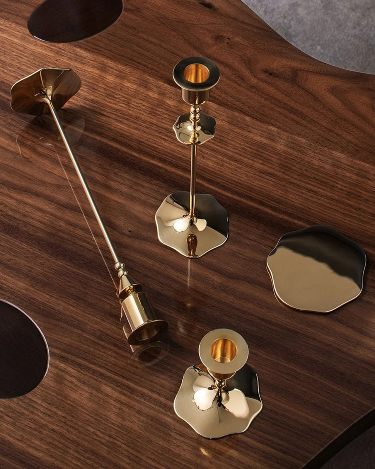 Veermakers Bluebell candlestick brass