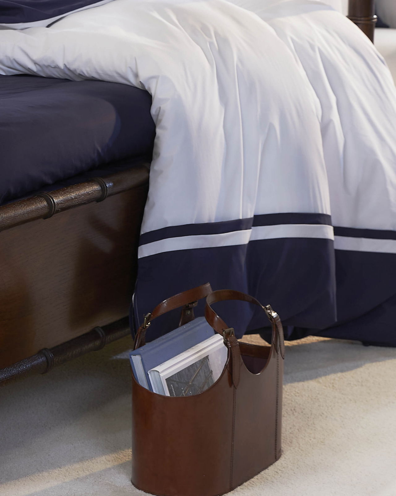 Kensington tidningskorg läder