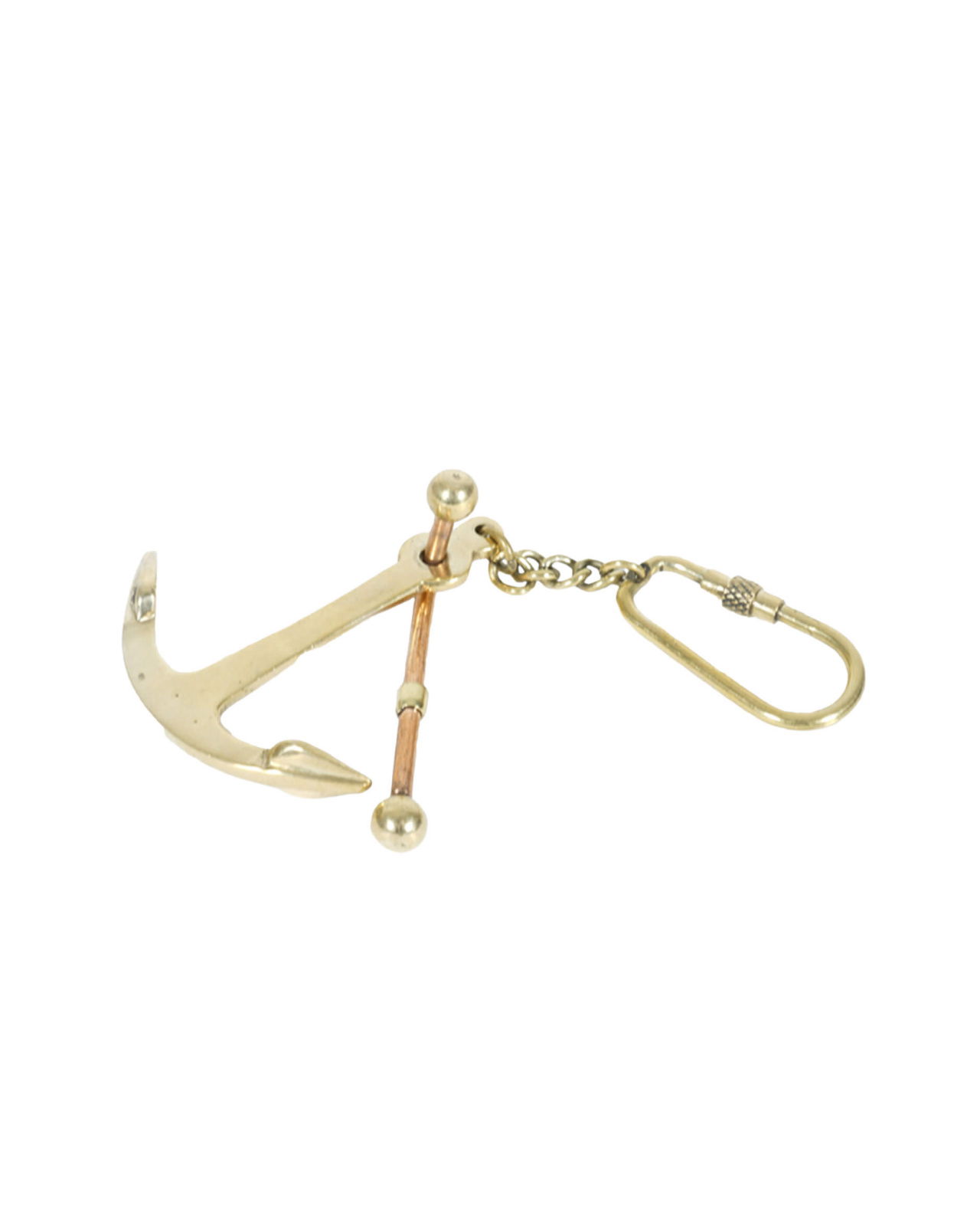Anchor Keychain Brass