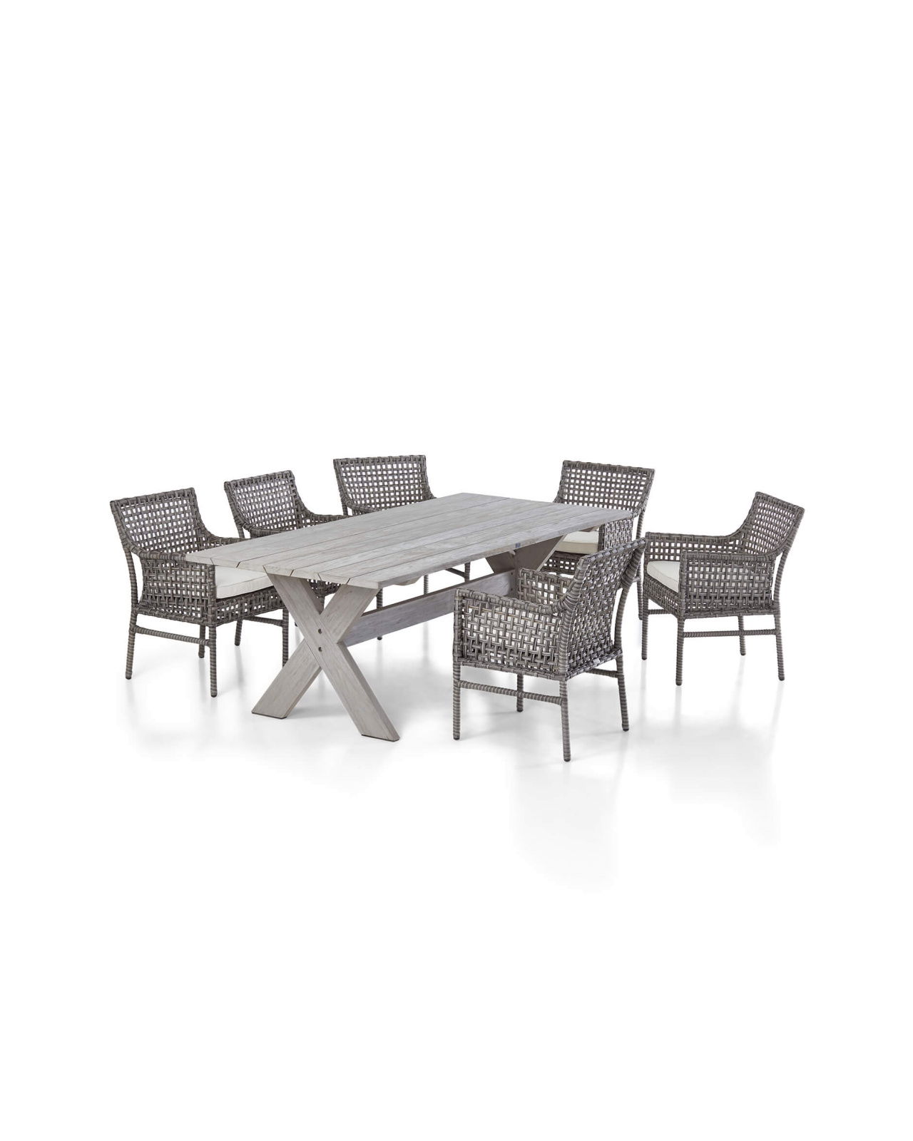 Santa Monica leunstoel met Cross eettafel