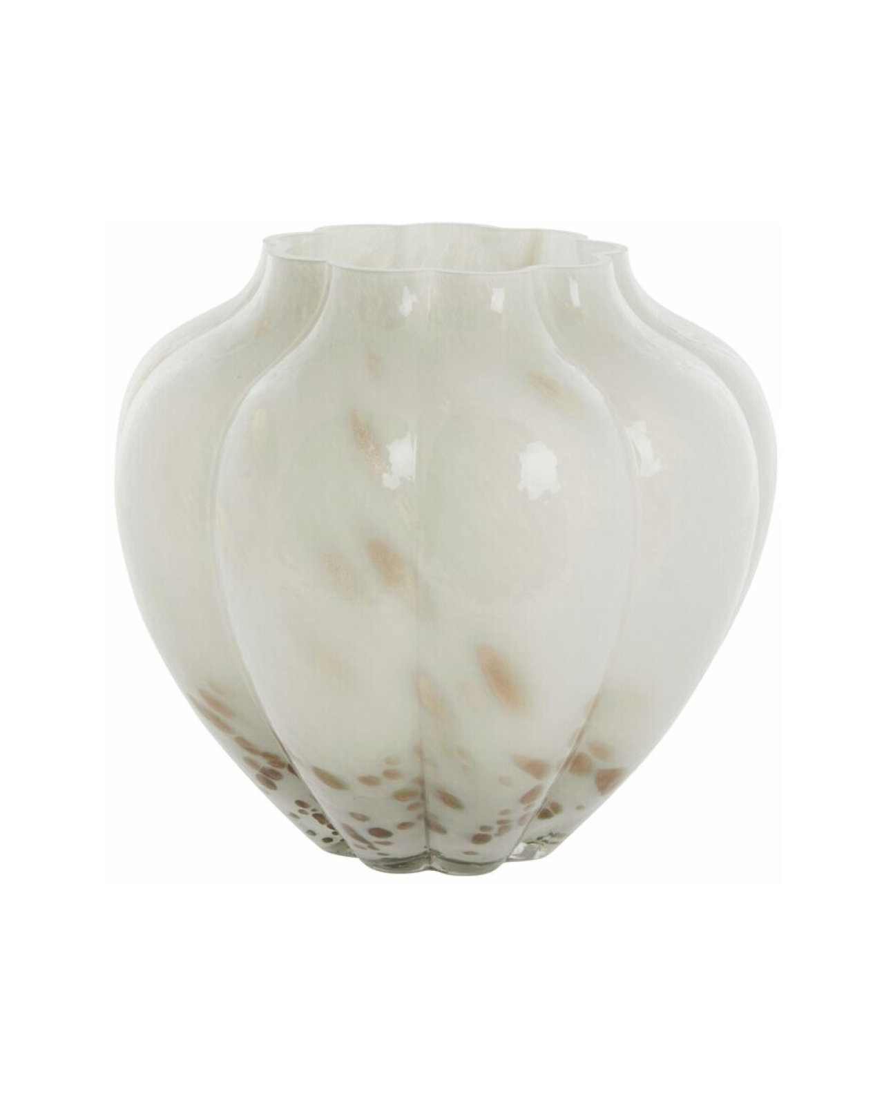 Mara vase off-white/gold