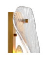 Hibis wandlamp antiek messing