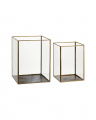 Lausanne Lantern Antique Brass Set Of 2