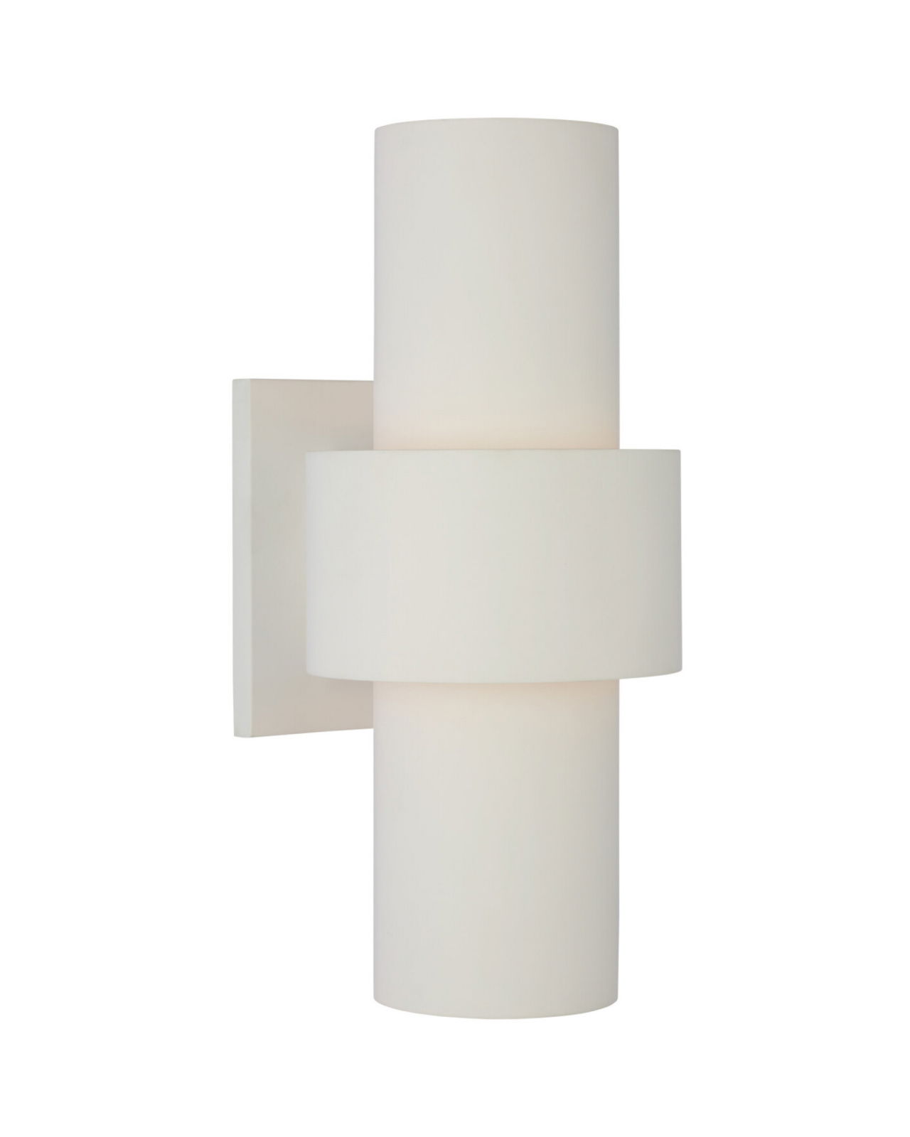 Chalmette Medium Layered Sconce Plaster White