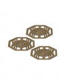 Art Deco Coasters Brass 3-set