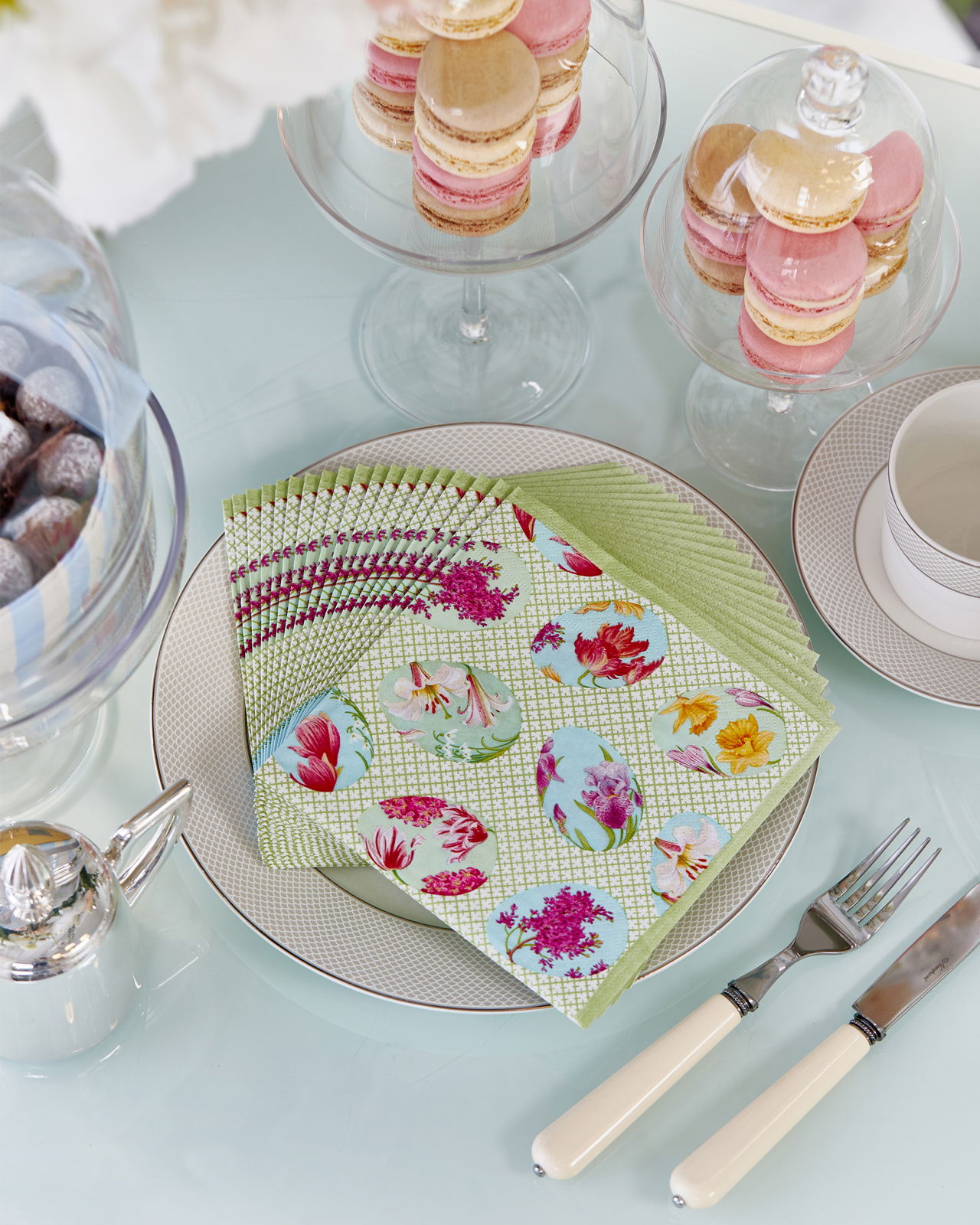 Easter egg napkin pastel